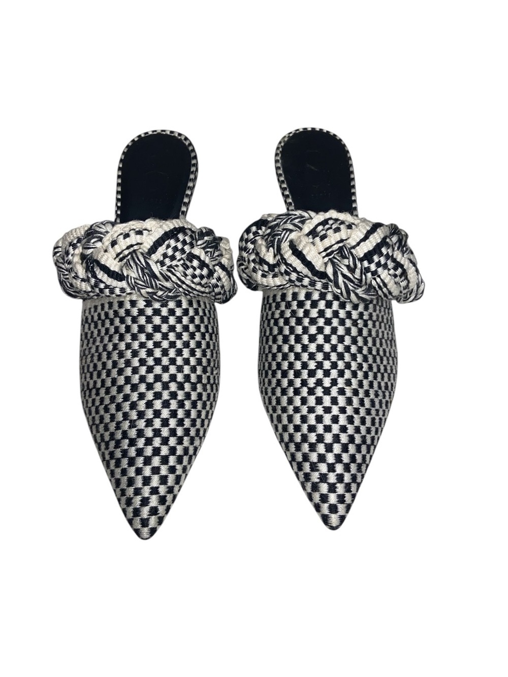 Amambaih Blanca motif fabric mules - Picture 6 of 9